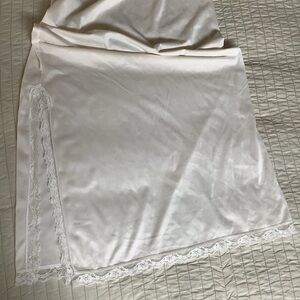 Vintage Ivory Maxi Slip Skirt